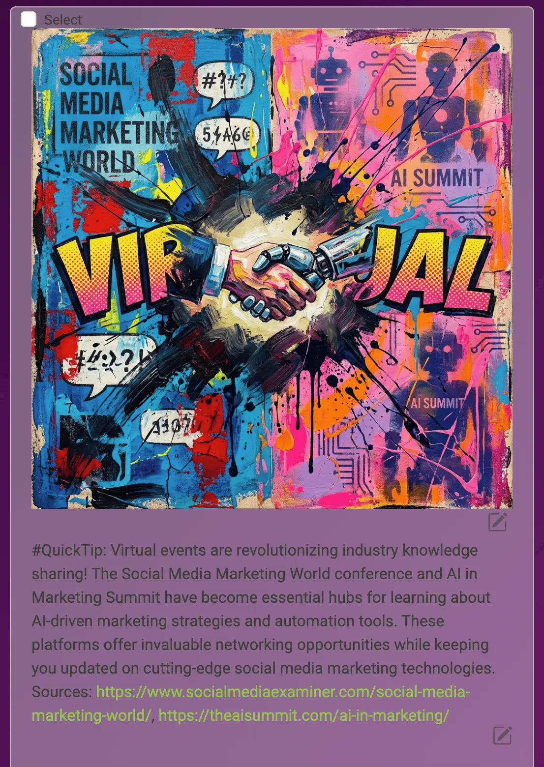 AI-generated social media post example 2